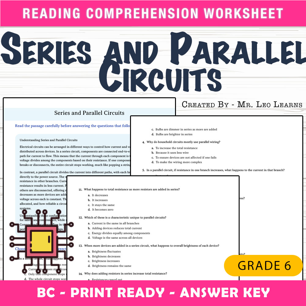 Grade 6 Science worksheet mcq paper worksheet — Grade 6 Science — Worksheet MCQ Paper for Mastering Series and Parallel Ci…