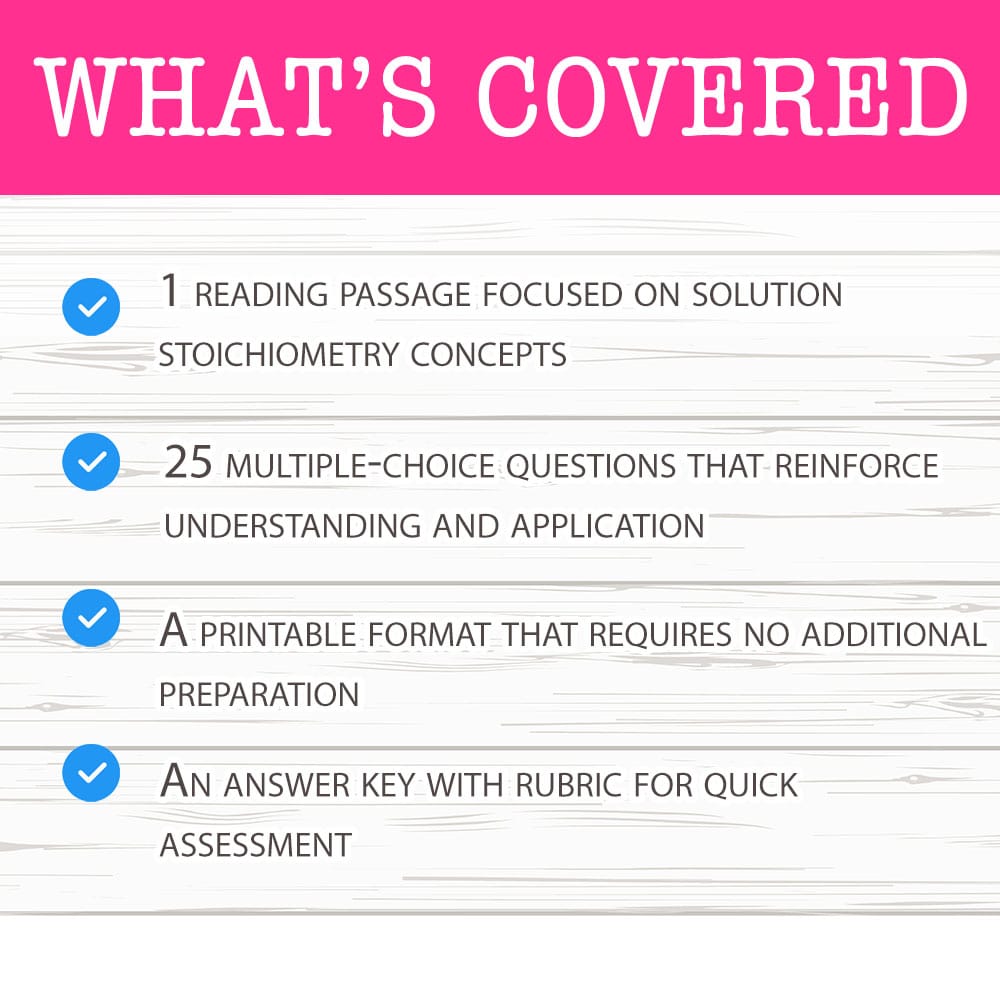 Grade 11 Science worksheet mcq paper worksheet — Grade 11 Science — Worksheet MCQ Paper for Mastering Solution Stoichiomet…