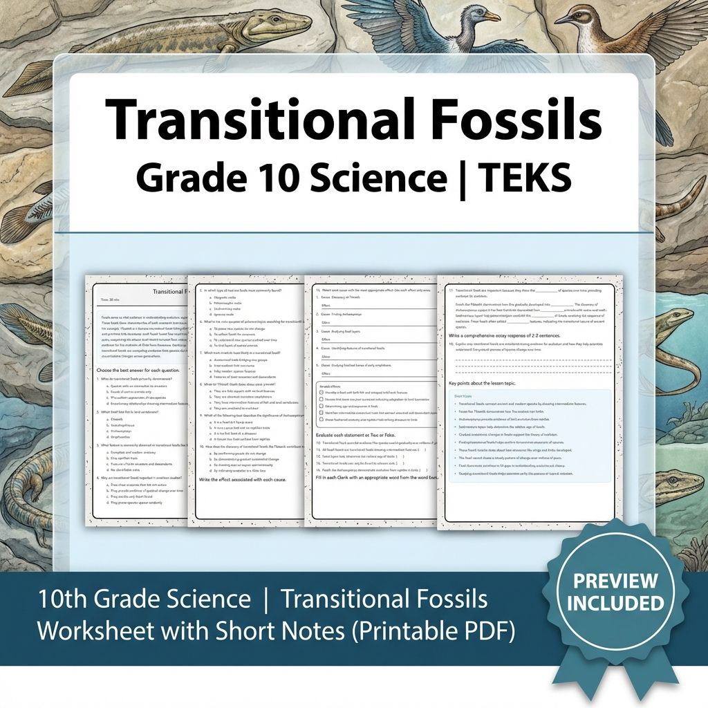 Grade 10 Science Worksheet Bundle – Genetics, Cell Biology & Ecology (PDF) — included worksheet 24