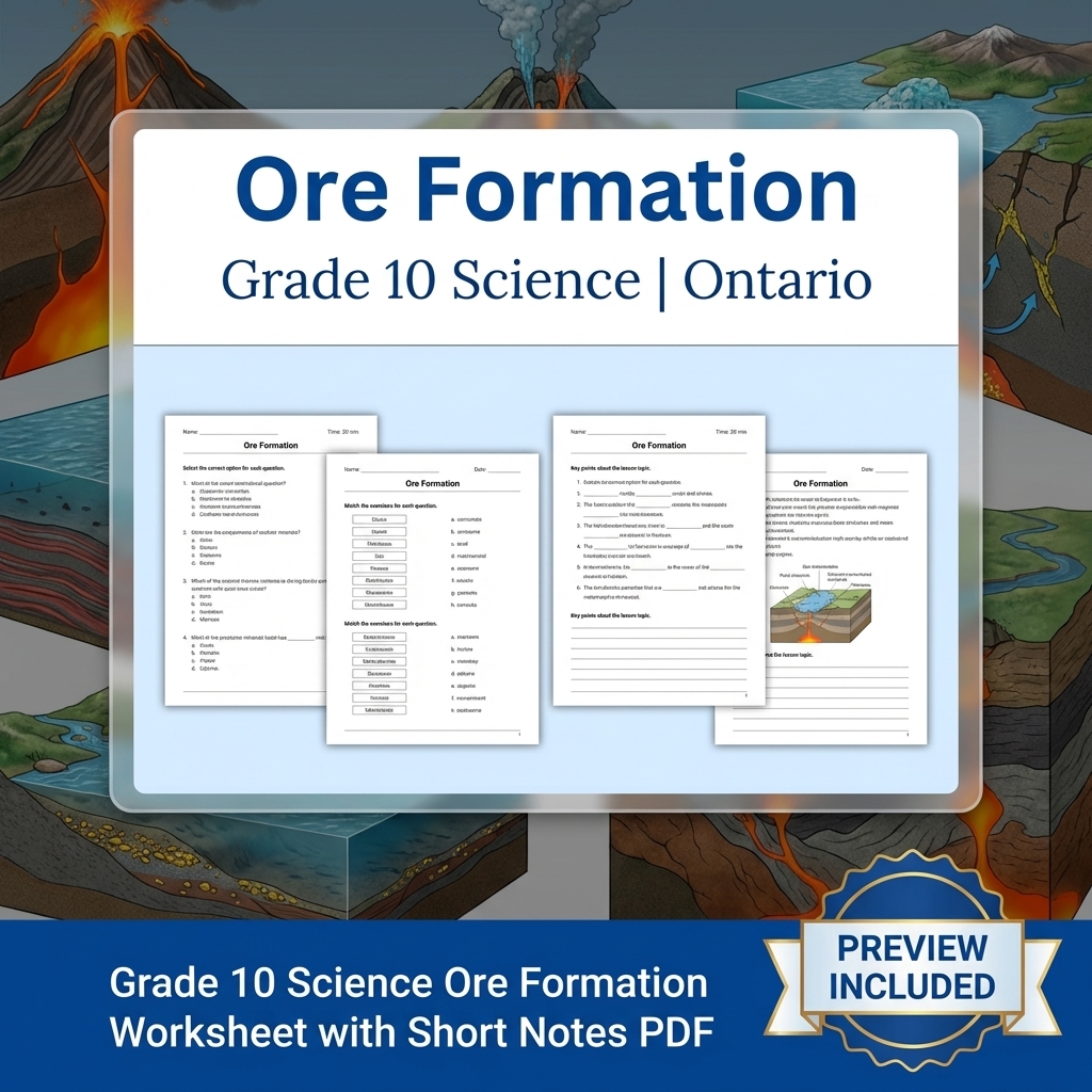 Grade 10 Science Lesson Group Bundle | Ontario Curriculum and STEM Topics — included worksheet 4
