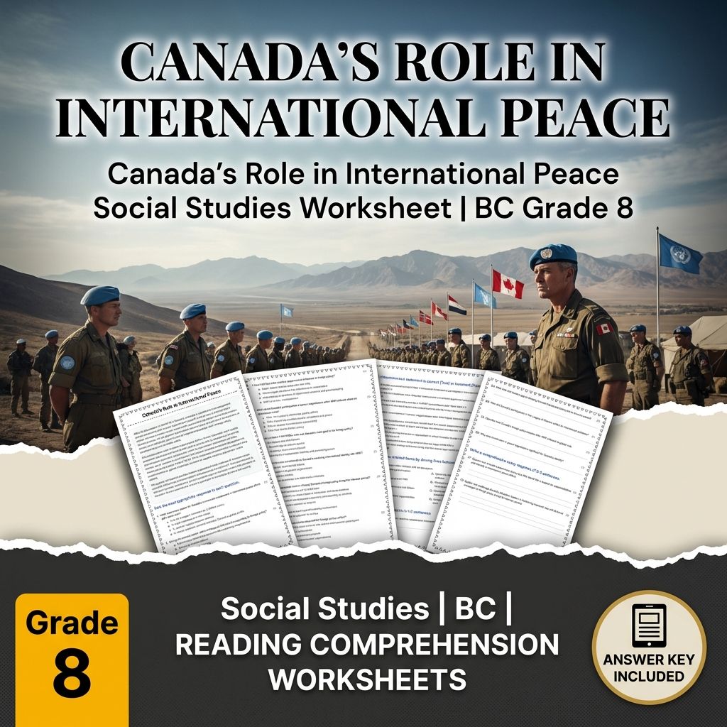 Grade 8 Social Studies | Wartime Pressures & Global Conflict Unit Bundle — included worksheet 4