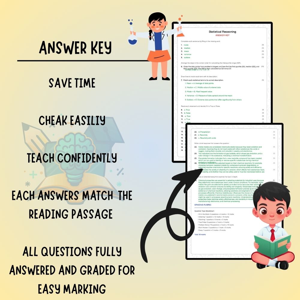 Grade 7 Science worksheet worksheet — Grade 7 Science – Statistical Reasoning Worksheet (PDF ) – Ontario Standards — page 3
