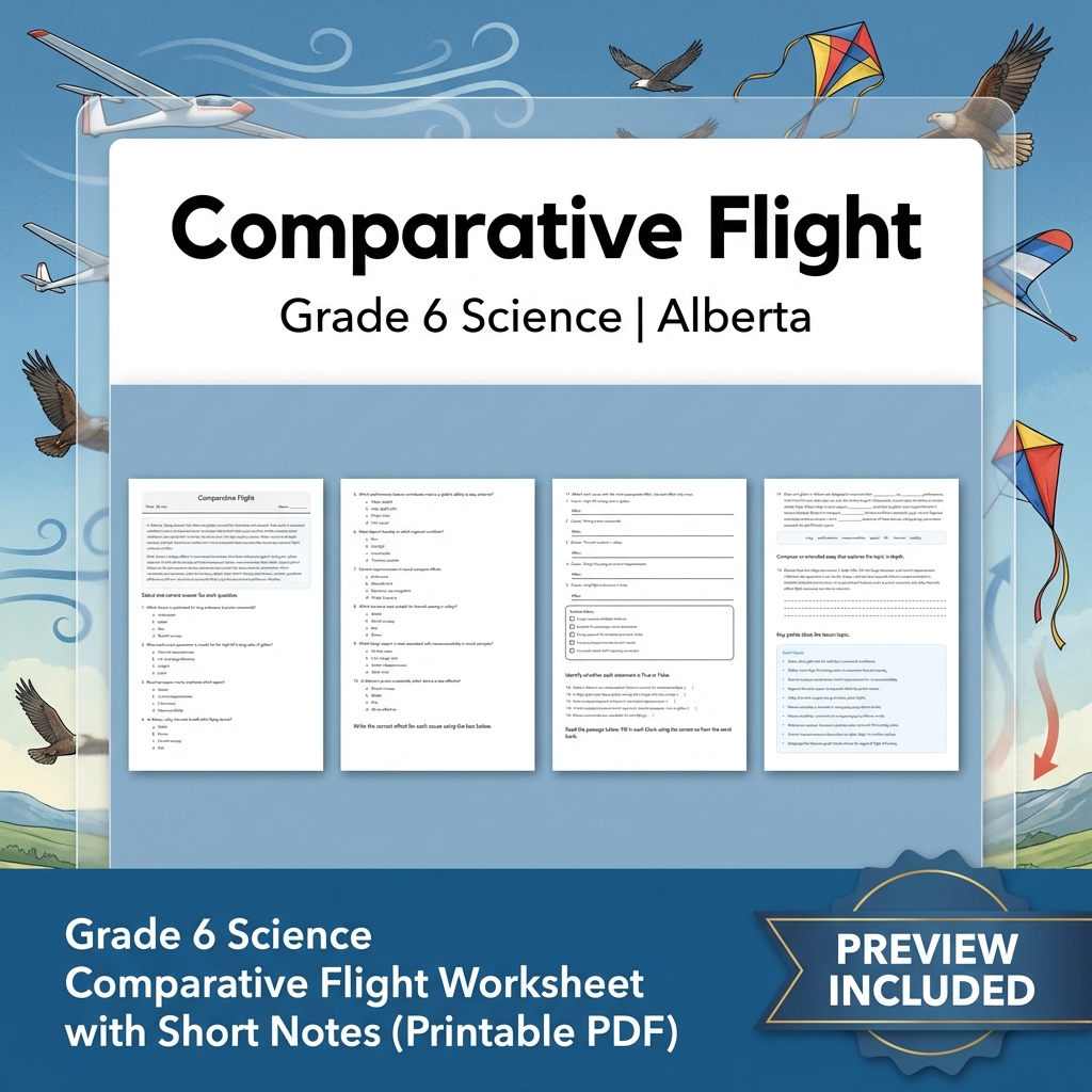 Grade 6 Science Alberta | 60-Worksheet Comprehensive Science Bundle  — included worksheet 27