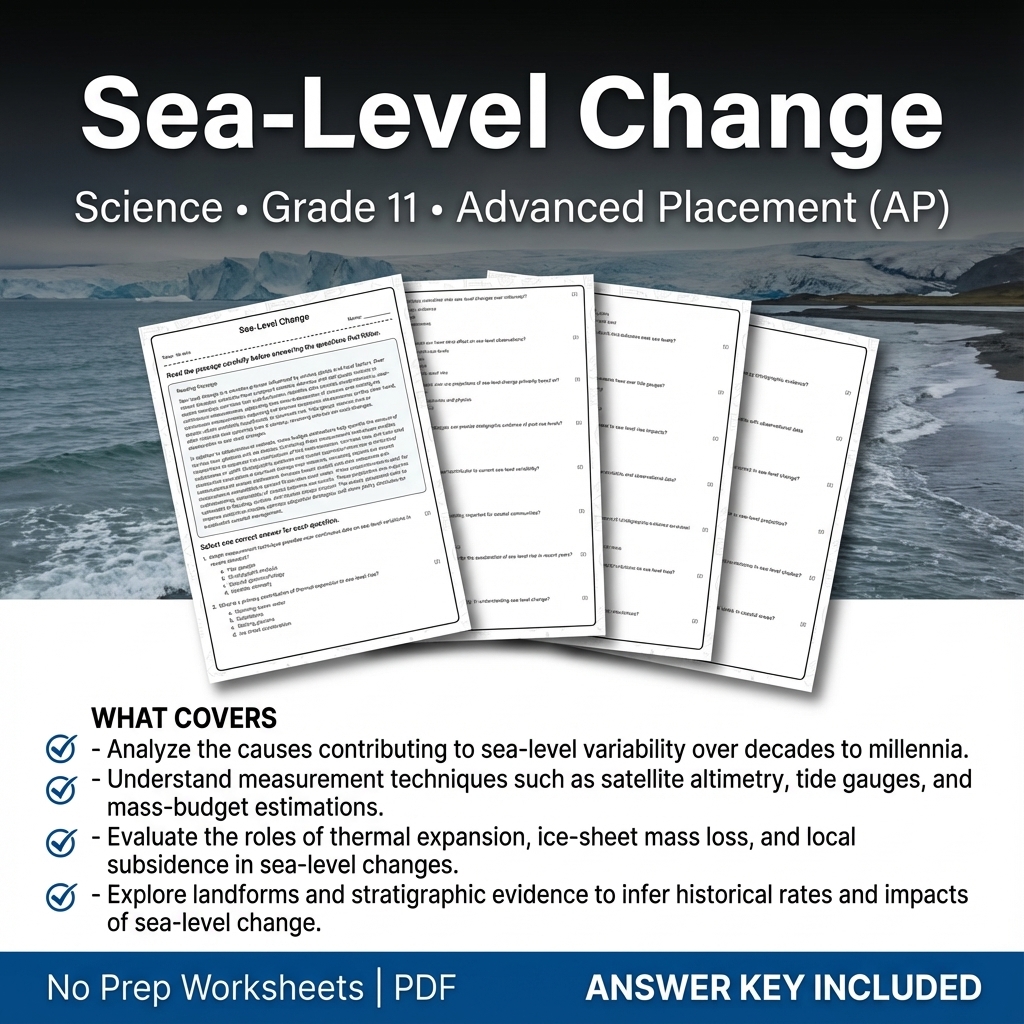 Grade 11 Science Worksheet Bundle | Earth's Systems, Chemistry & Physics — included worksheet 17