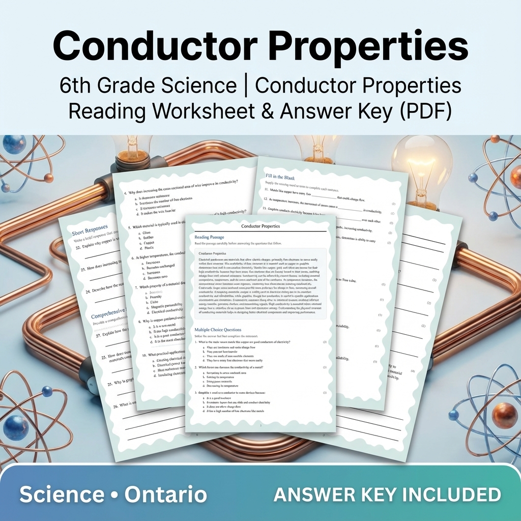 Grade 6 Science – Ecology, Circuits, Astronomy & More (PDF + Answer Key ) — included worksheet 13