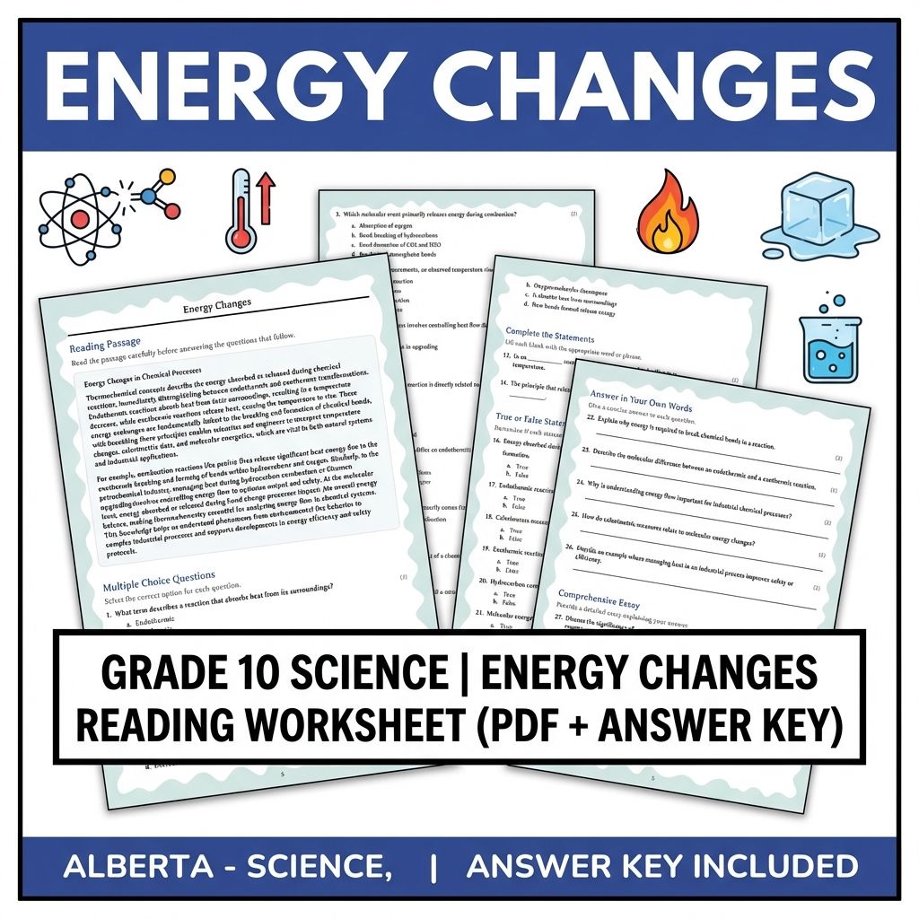 Grade 10 Science Worksheets Bundle | Physics, Earth, and Environmental Topics — included worksheet 12
