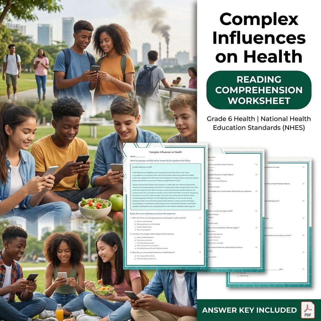 Grade 6 Health | Communication, Decision-Making & Disease Prevention Worksheets Bundle (Answer Key Included) — included worksheet 10
