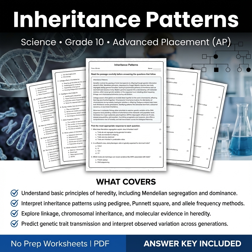 Grade 10 Science Worksheet Bundle – Physics, Biology & Earth Science PDF — included worksheet 21