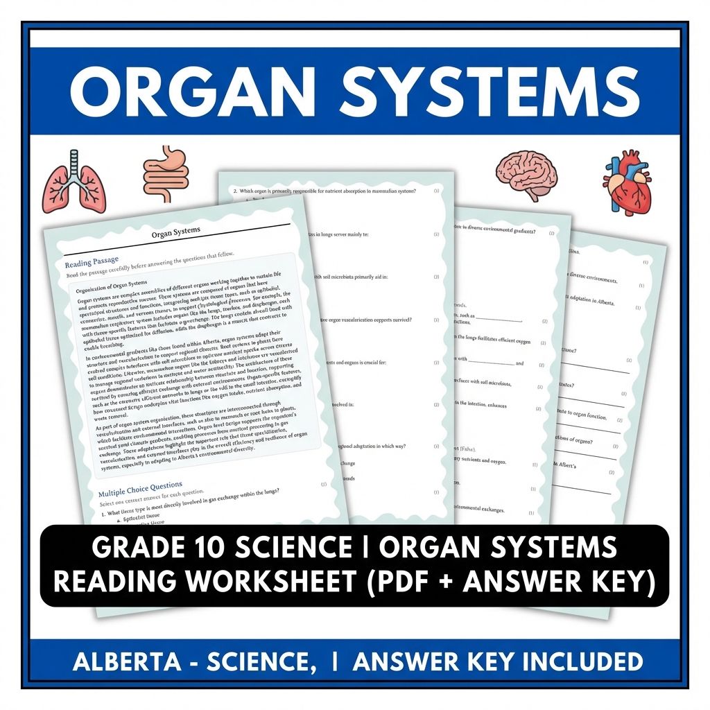 Grade 10 Science | Cell Systems, Energy, & Homeostasis (Standards-Aligned) — included worksheet 3