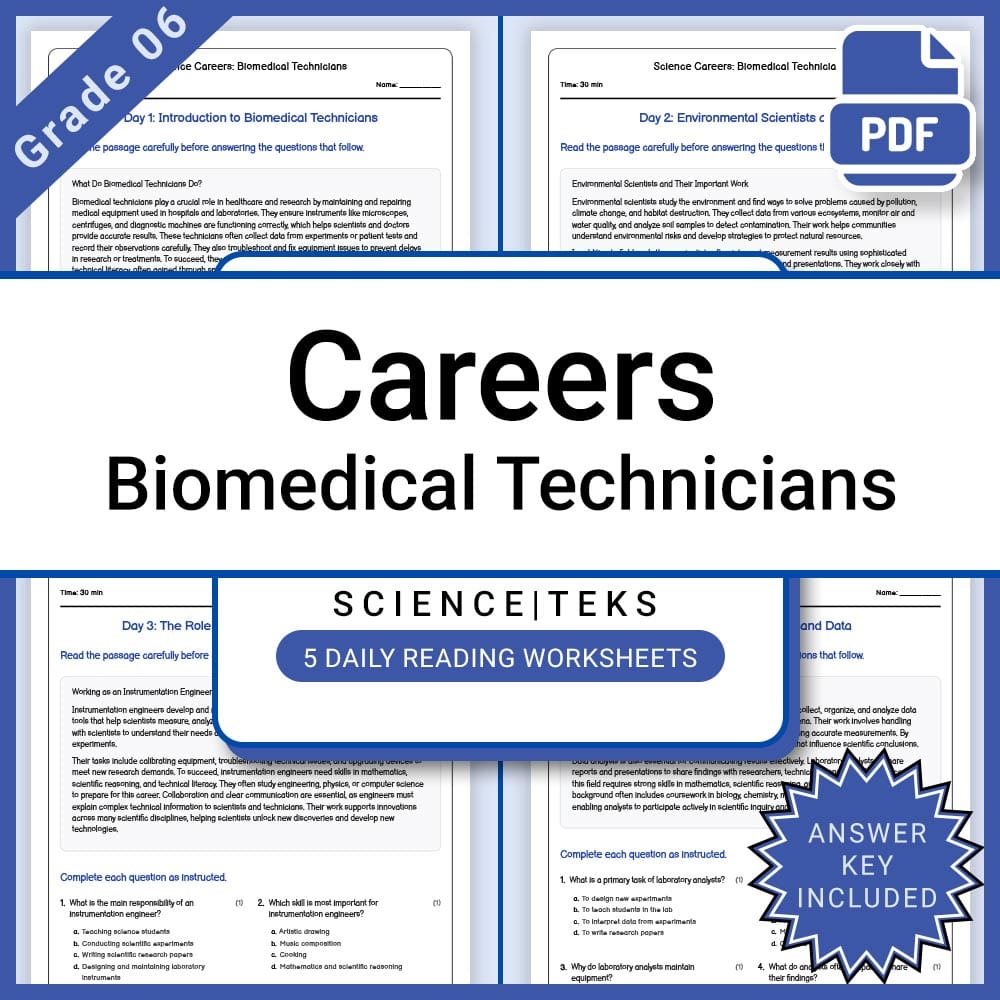 Grade 6 Science Lesson Bundle | TEKS-Aligned Activities and Worksheets — included worksheet 2