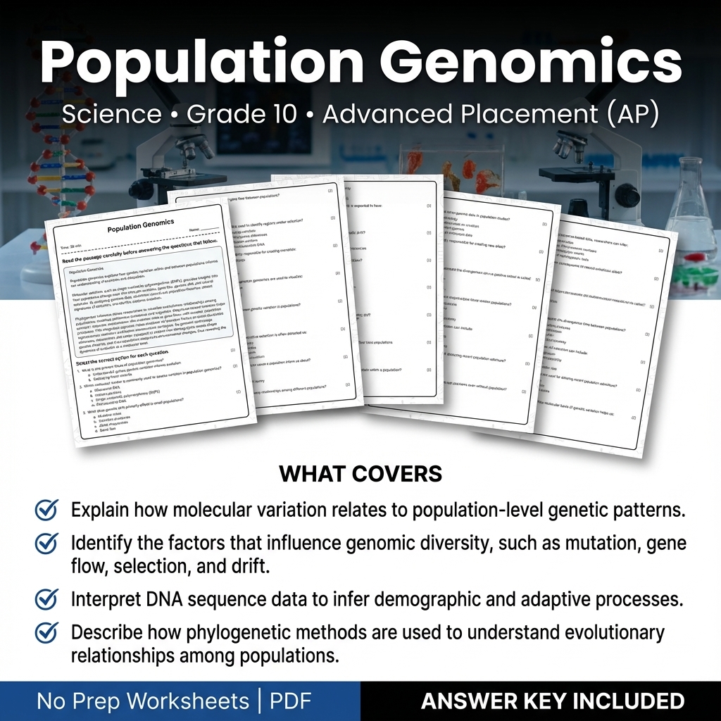 Grade 10 Science Worksheet Bundle – Physics, Biology & Earth Science PDF — included worksheet 22