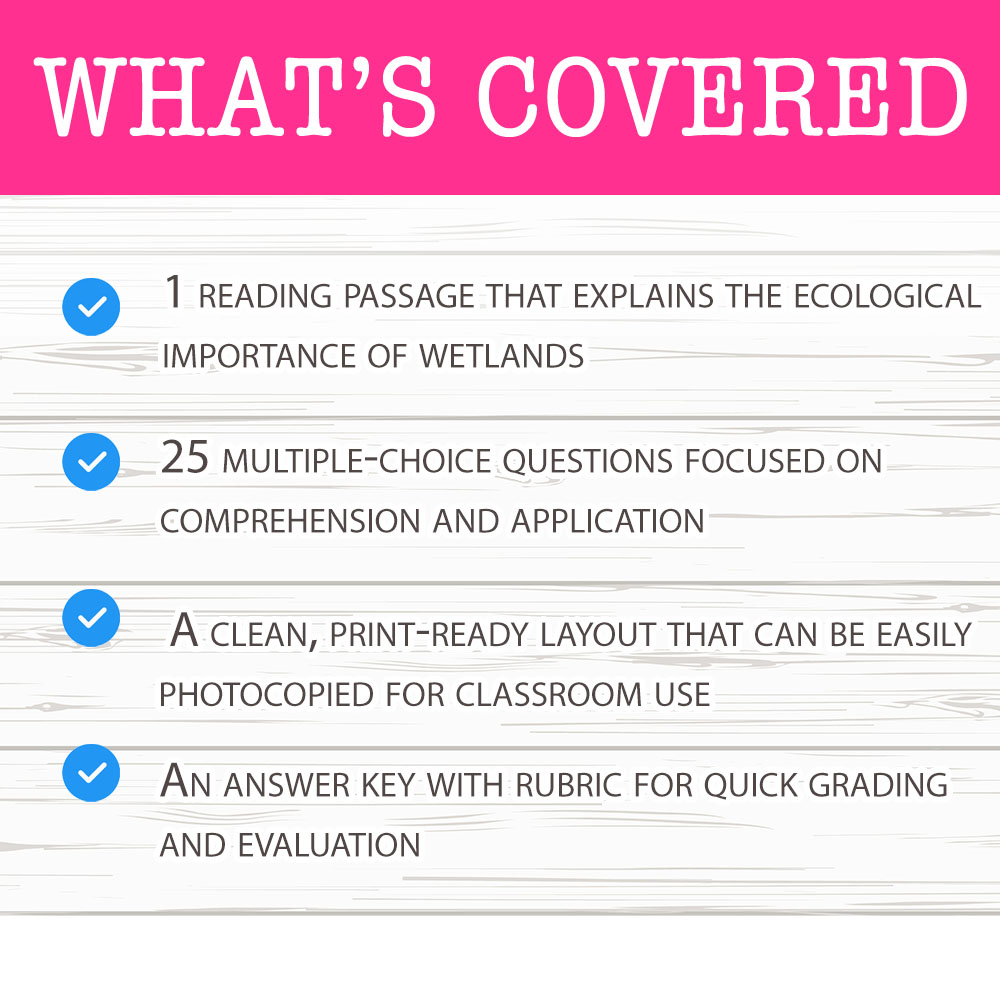 Grade 7 Science worksheet mcq paper worksheet — Grade 7 Science — Wetland Functions Worksheet MCQ Paper — page 2