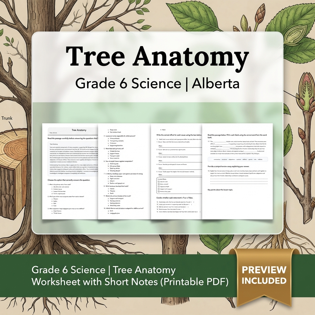 Grade 6 Science Alberta | 60-Worksheet Comprehensive Science Bundle  — included worksheet 29