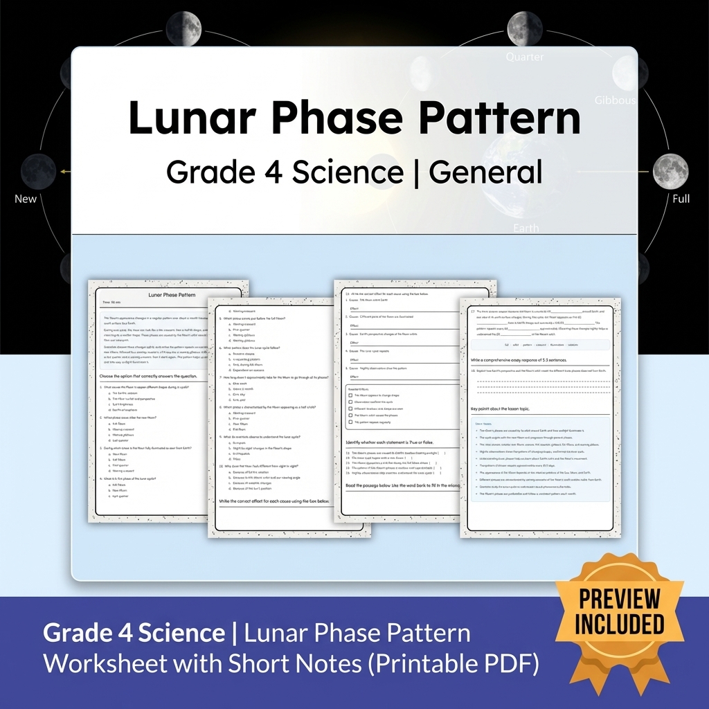 Grade 4 Science Weather and Earth Cycles Lesson Bundle — included worksheet 2