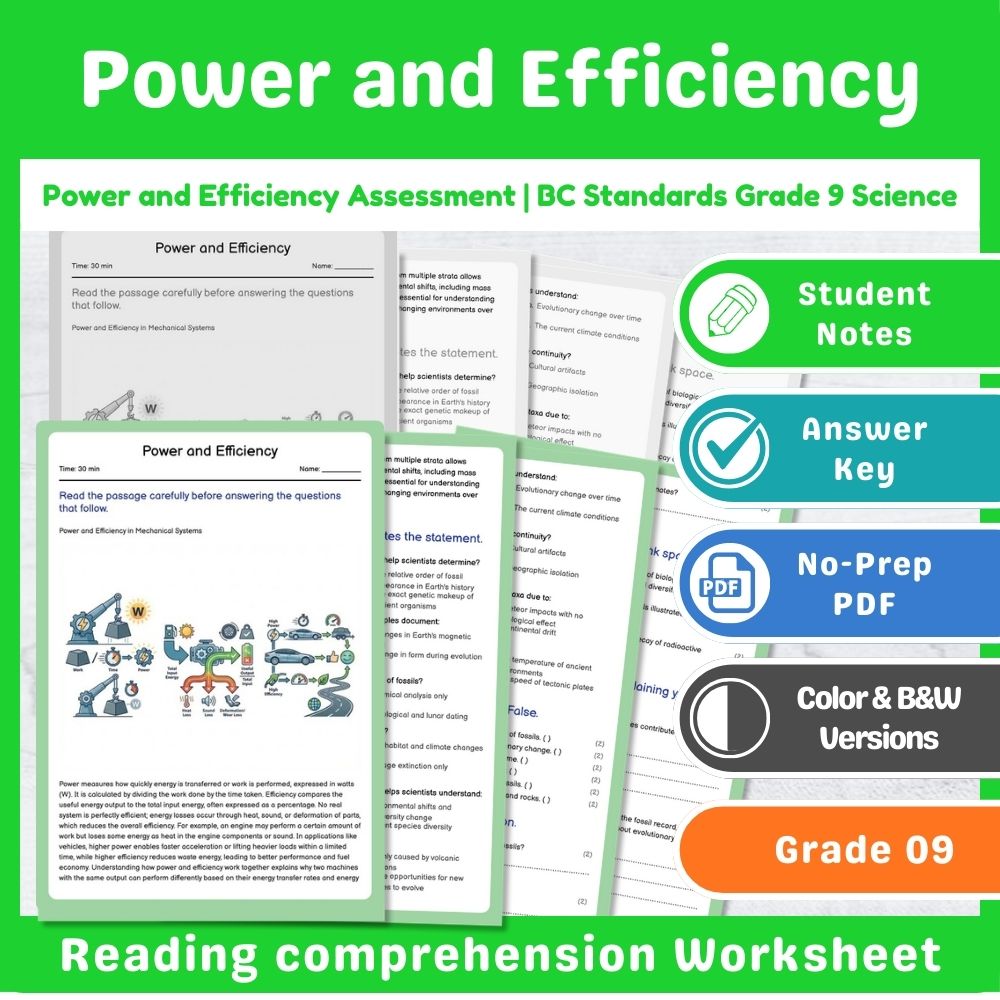 Grade 9 Science Mini Bundle – Forces and Motion Standards-Aligned Not Specified — included worksheet 7