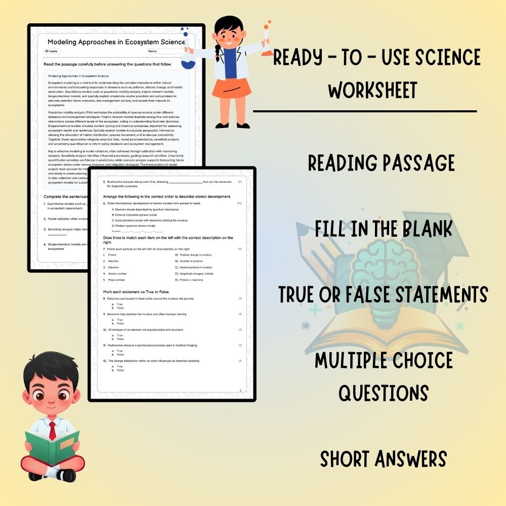Grade 11 Science worksheet worksheet — Grade 11 Science | Ecosystem Modeling Assessment Worksheet (Ontario Standards) (PDF…