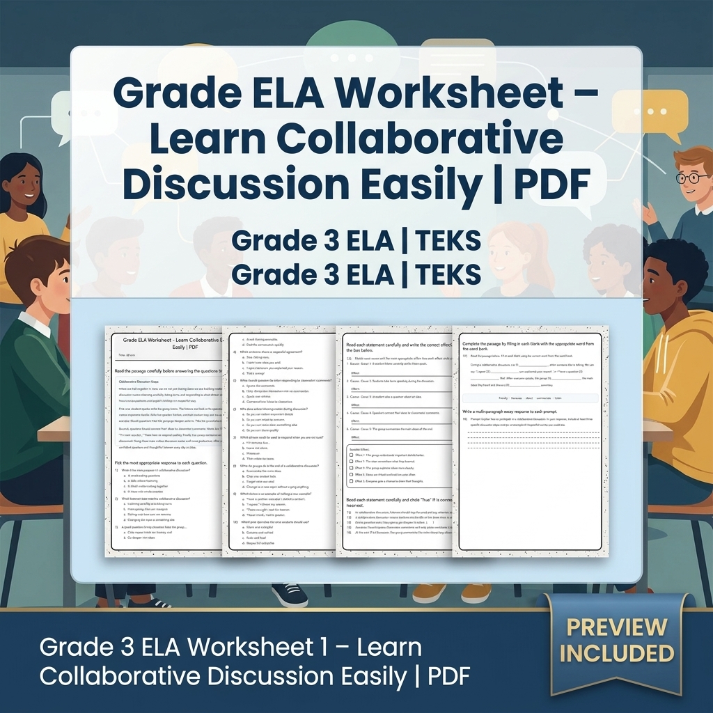 Grade 4 ELA Writing and Reading Skills Full-Year Bundle (TEKS) — included worksheet 6