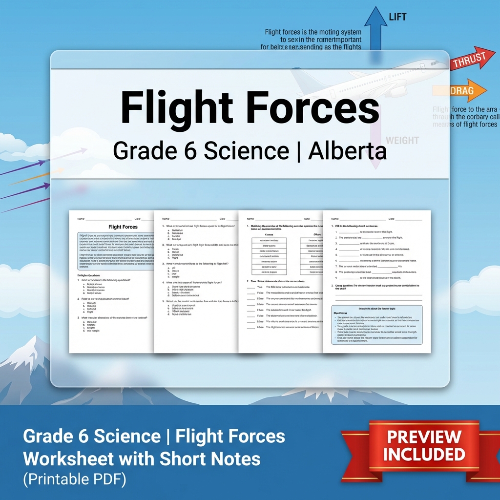 Grade 6 Science Alberta | 60-Worksheet Comprehensive Science Bundle  — included worksheet 30