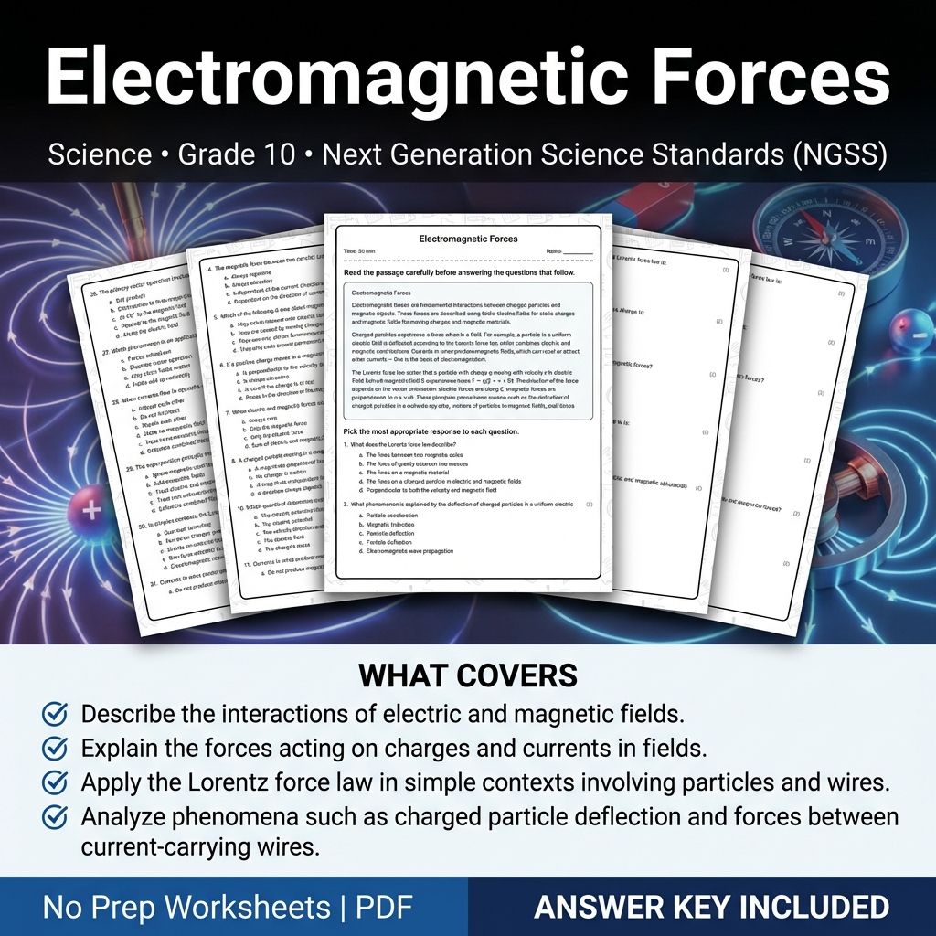 Grade 10 Science Worksheets Bundle | Environmental, Physics & Biology Topics — included worksheet 17