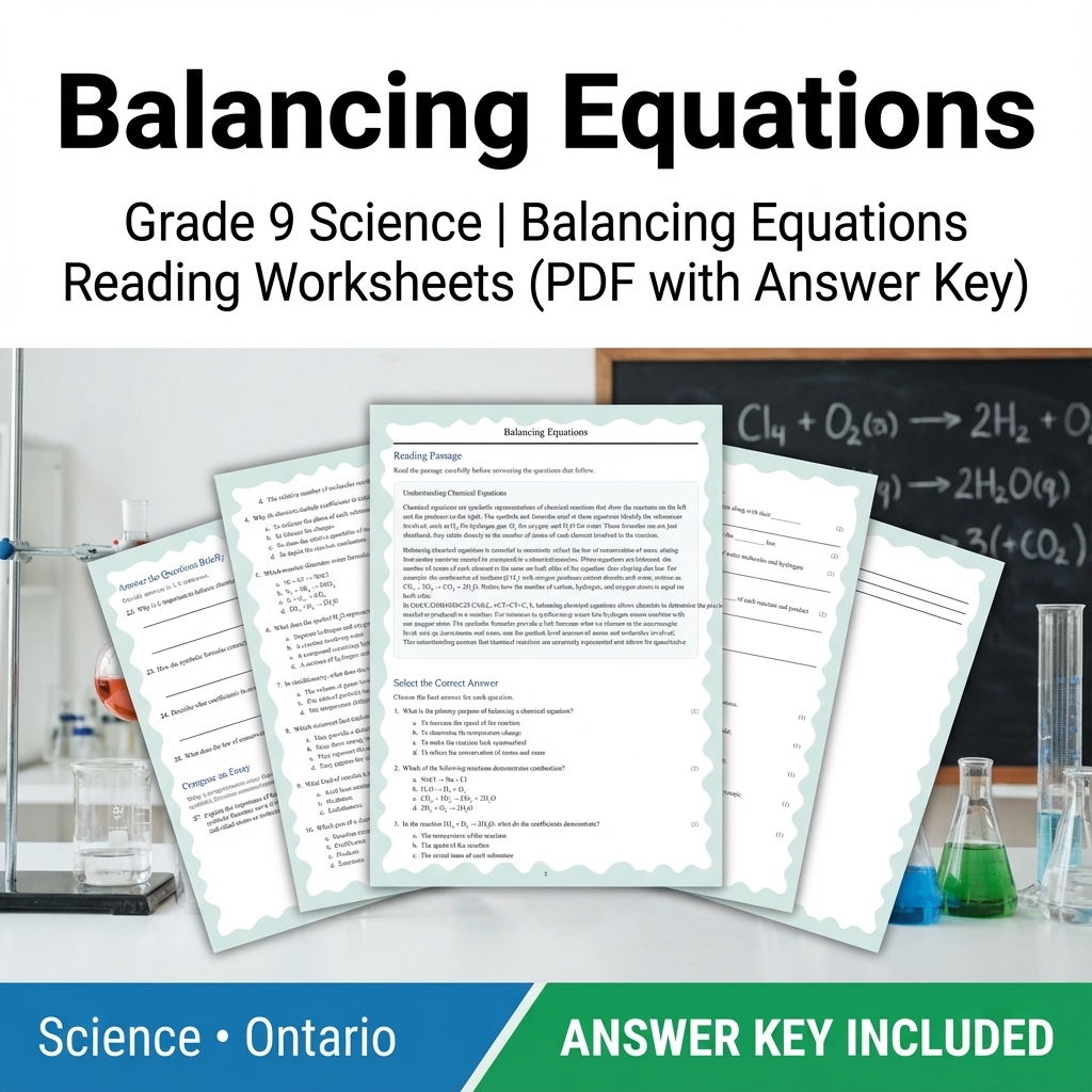 Grade 9 Science Bundle – Comprehensive NGSS-aligned Activities & Answer Keys — included worksheet 17