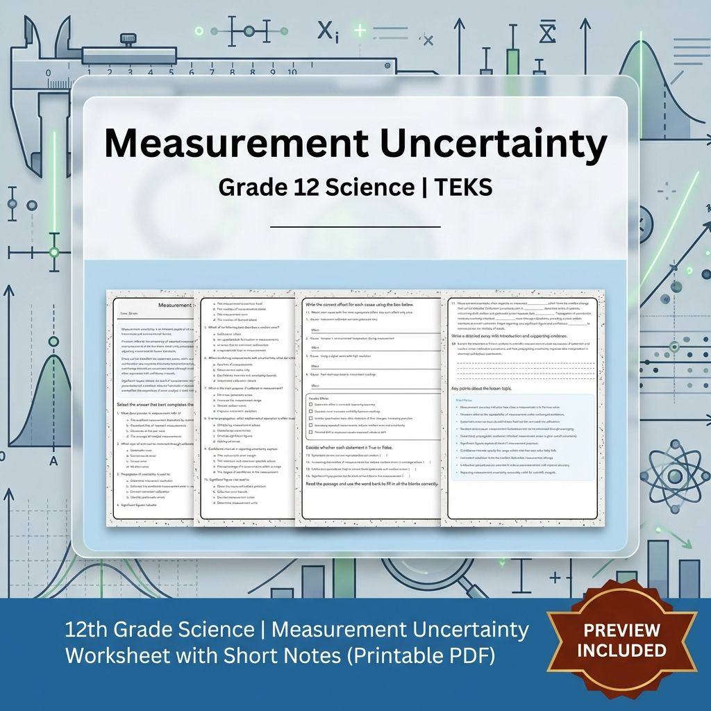 Grade 12 Science Workbook Bundle – Environmental, Genetics, Space & More — included worksheet 17