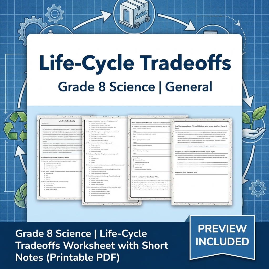 Grade 8 Science Data, Models & CER Full-Year Bundle: General Framework — included worksheet 13