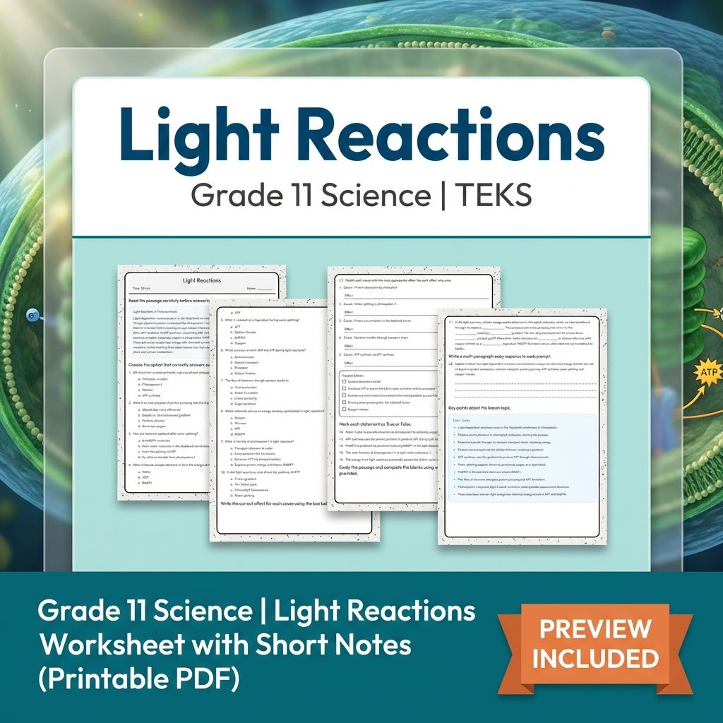 Grade 11 Science Worksheet Bundle | Genetics, Evolution & Human Body (PDF) — included worksheet 15