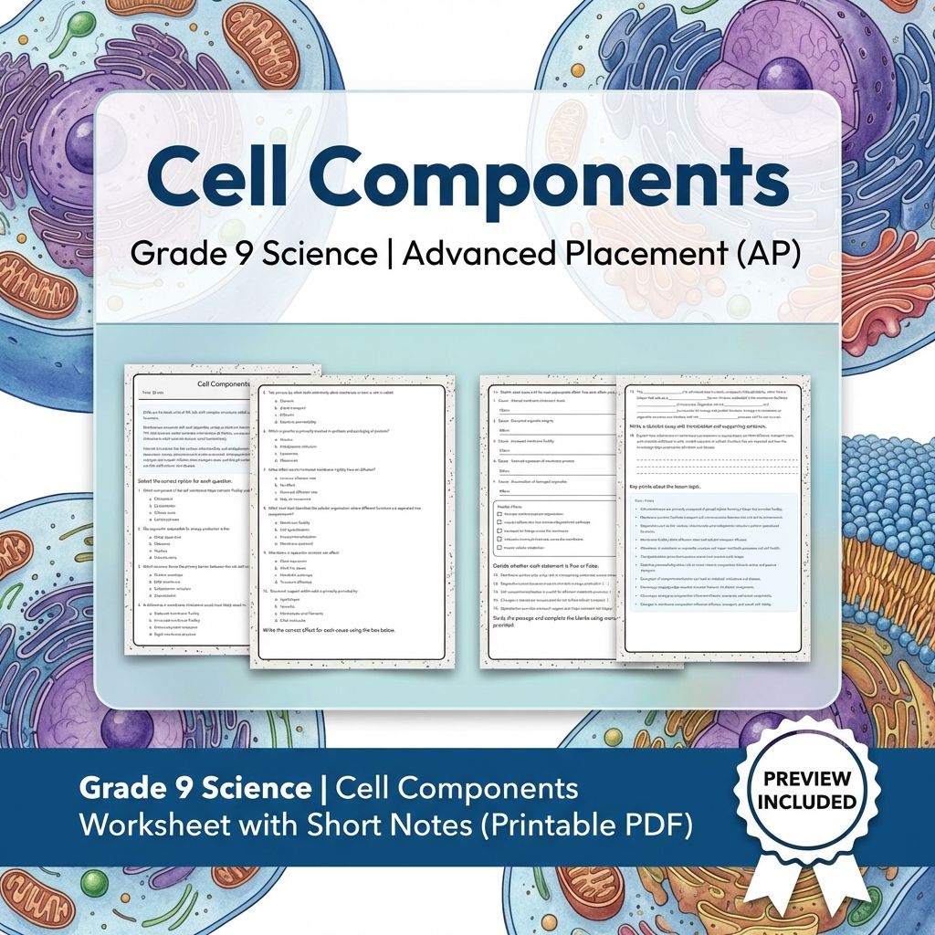 Grade 9 Science Unit | Cellular Processes & Ecosystems Worksheet Pack (PDF) — included worksheet 8