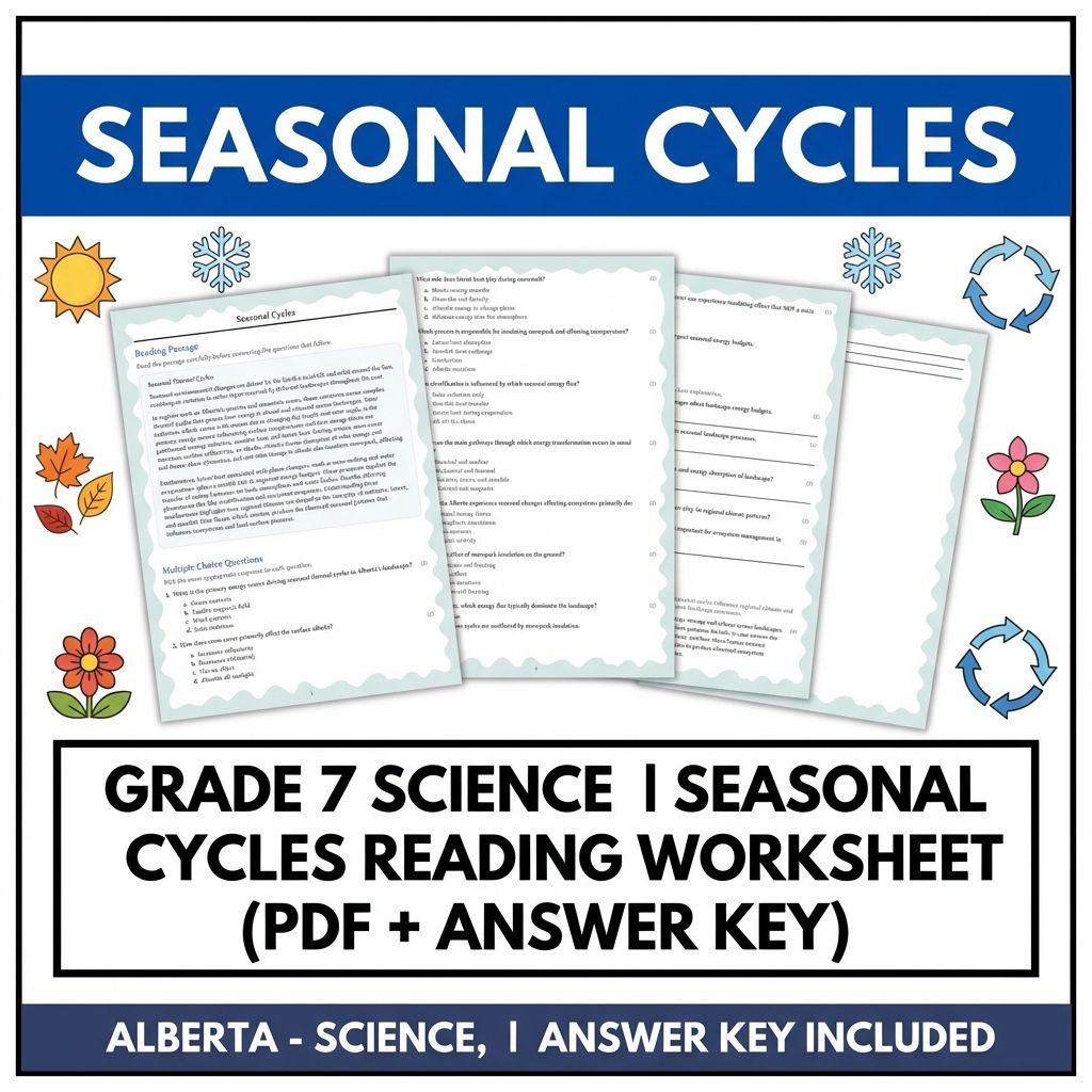 Grade 7 Science Worksheet Pack | Energy, Matter & Ecosystem Concepts — included worksheet 17