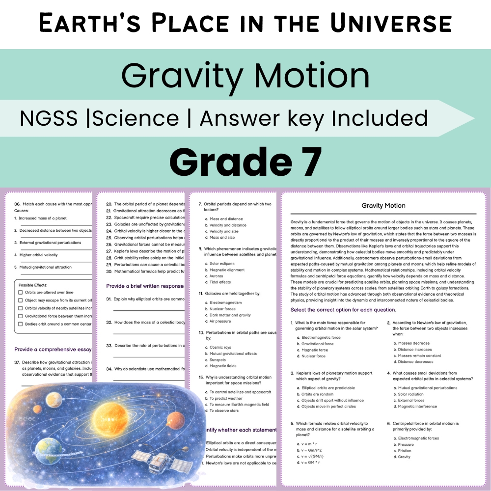 Grade 7 Science NGSS Full Year Bundle | Comprehensive Worksheet Pack — included worksheet 16