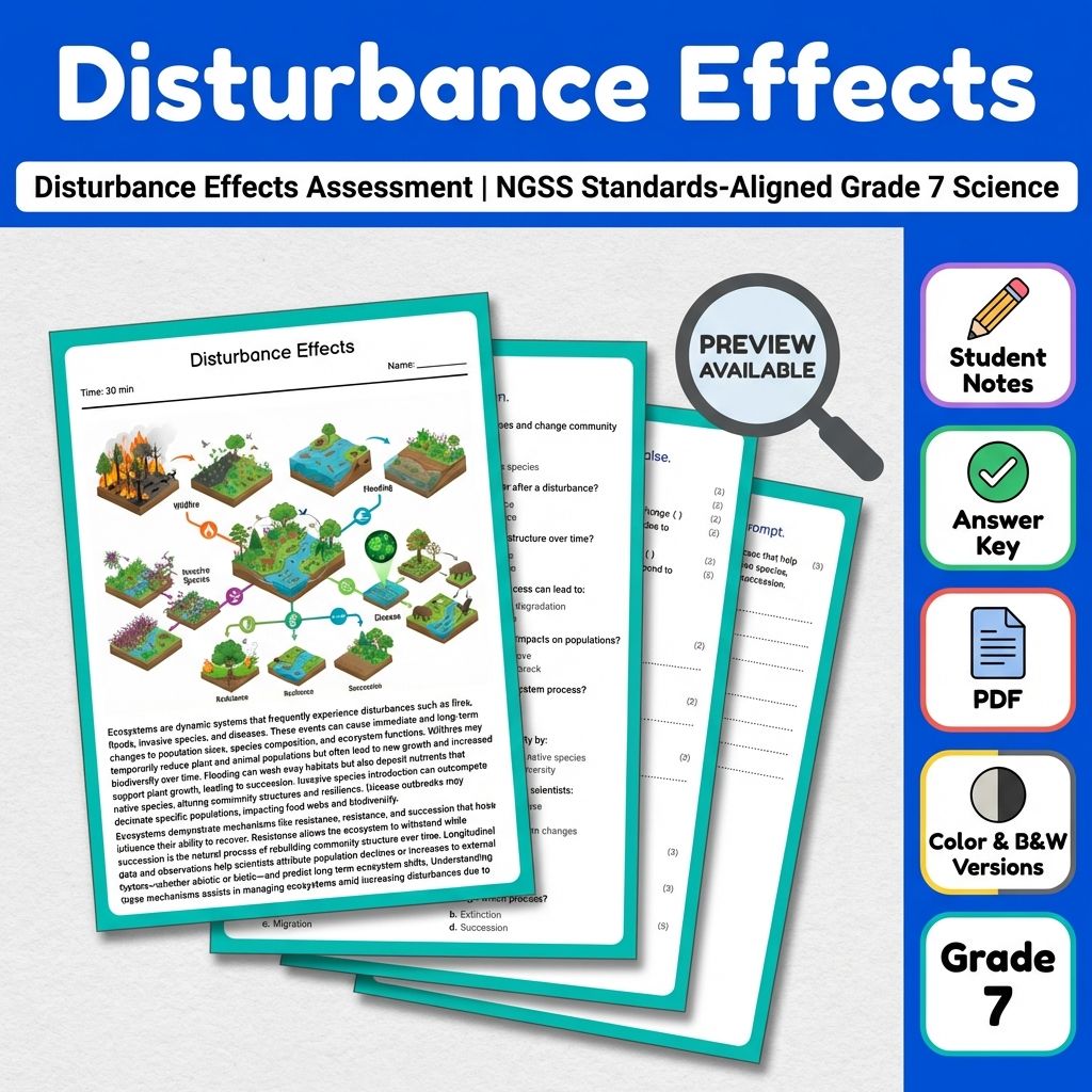 Grade 7 Science Full Year Bundle | NGSS Assessment Worksheets & Resources — included worksheet 11