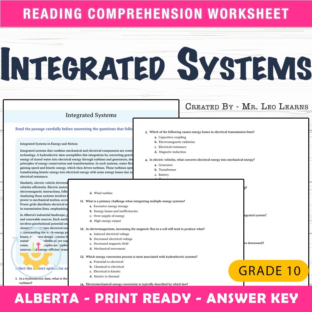 Grade 10 Science worksheet mcq paper worksheet — Grade 10 Science — Worksheet MCQ Paper for Mastering Integrated Systems —…