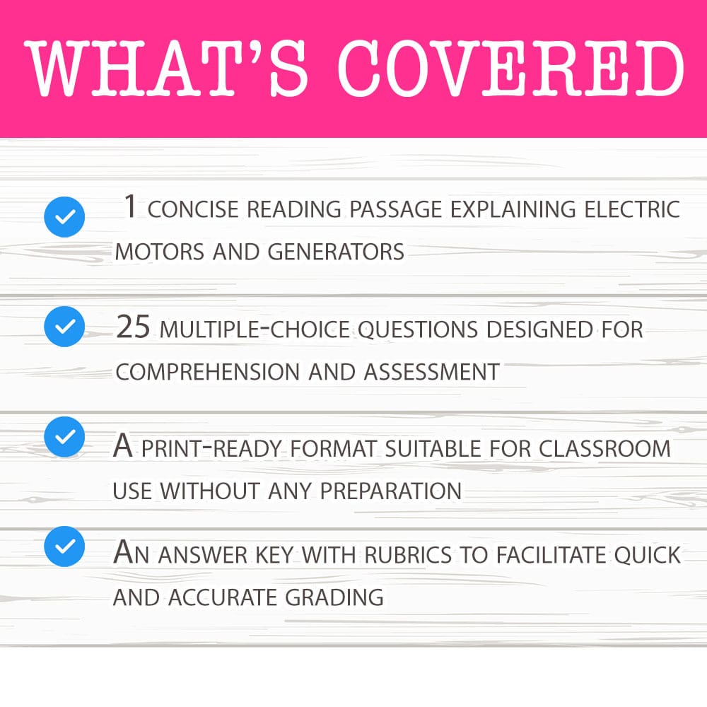 Grade 9 Science worksheet mcq paper worksheet — Grade 9 Science — Worksheet MCQ Paper for Mastering Motors And Generators…