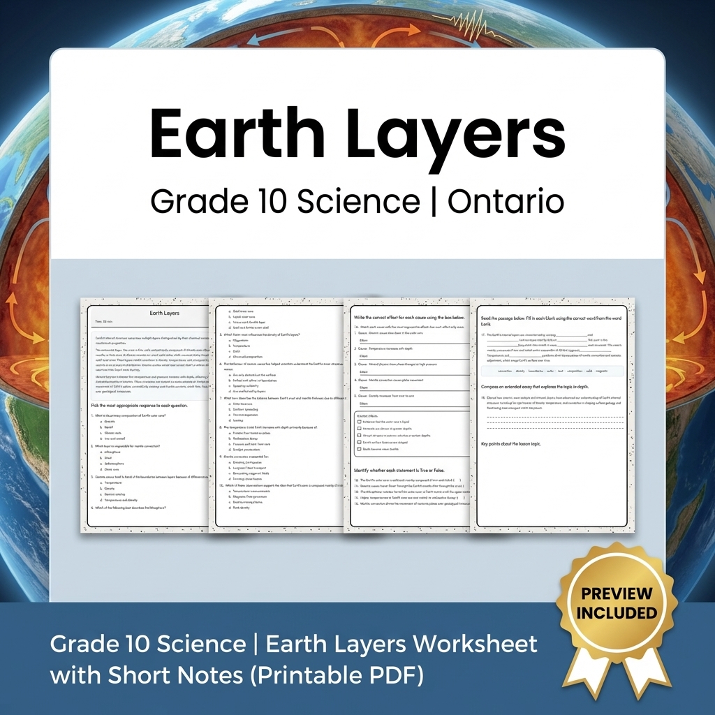 Grade 10 Science Lesson Group Bundle | Ontario Curriculum and STEM Topics — included worksheet 5