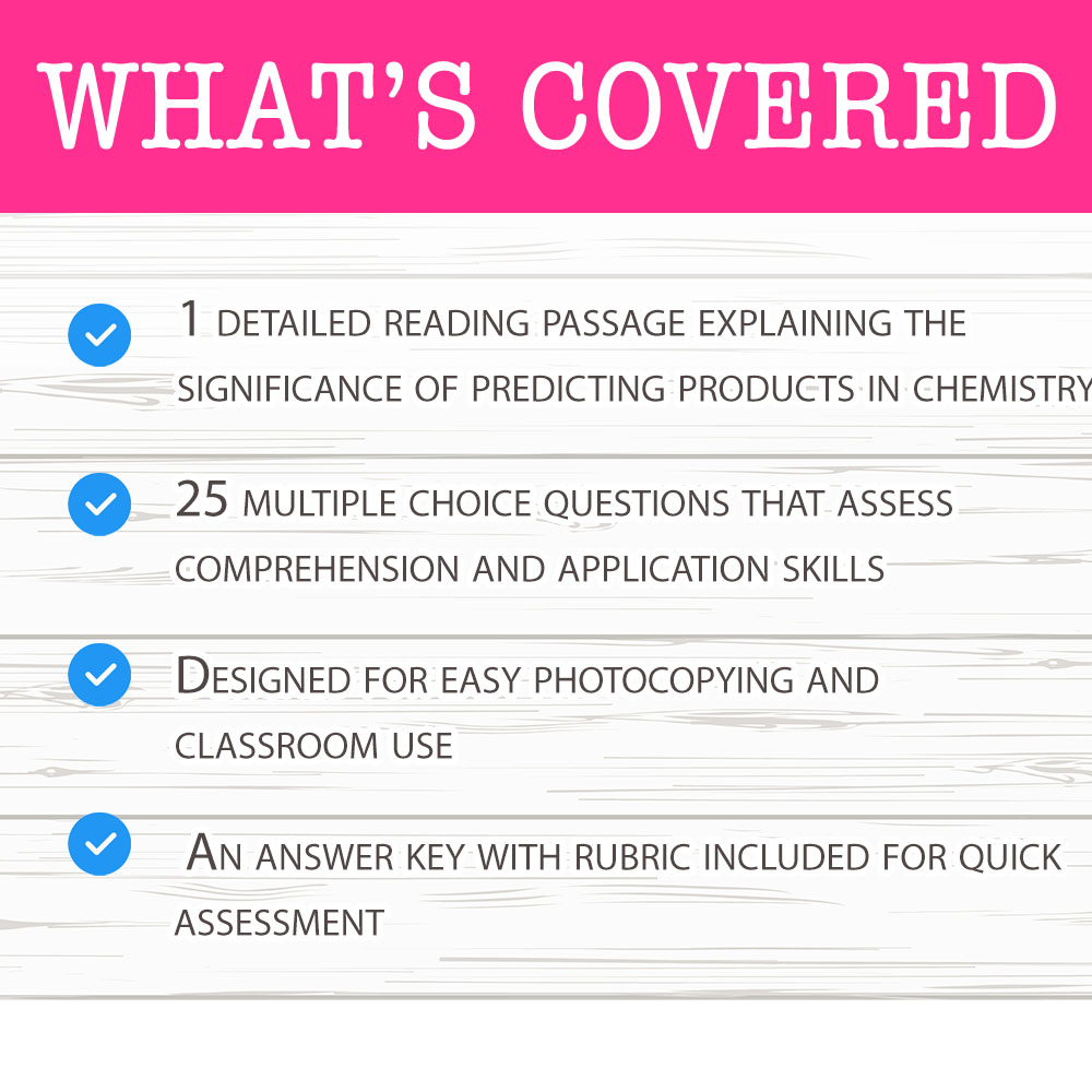 Grade 8 Science worksheet mcq paper worksheet — Grade 8 Science — Worksheet MCQ for Predicting Products — page 2