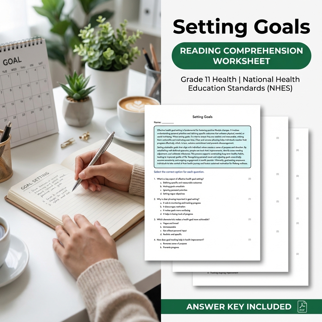 Grade 11 Health Worksheet Bundle – Interpersonal Skills & Advocacy NHES Aligned — included worksheet 16
