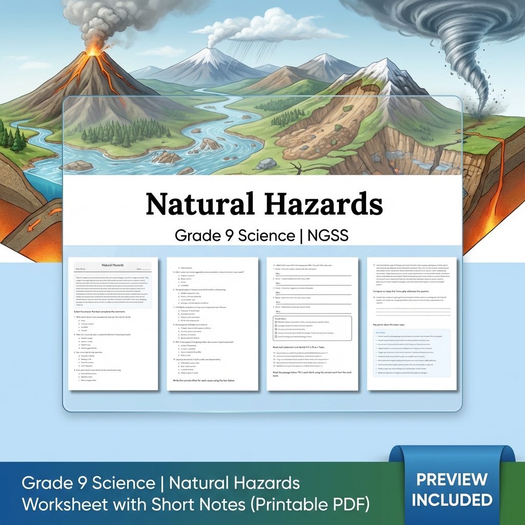 Grade 9 Science NGSS Worksheet Bundle – Comprehensive Year-Long Assessment Pack — included worksheet 14