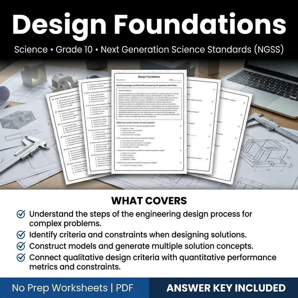Grade 10 Science Worksheets Bundle | Environmental, Physics & Biology Topics — included worksheet 18