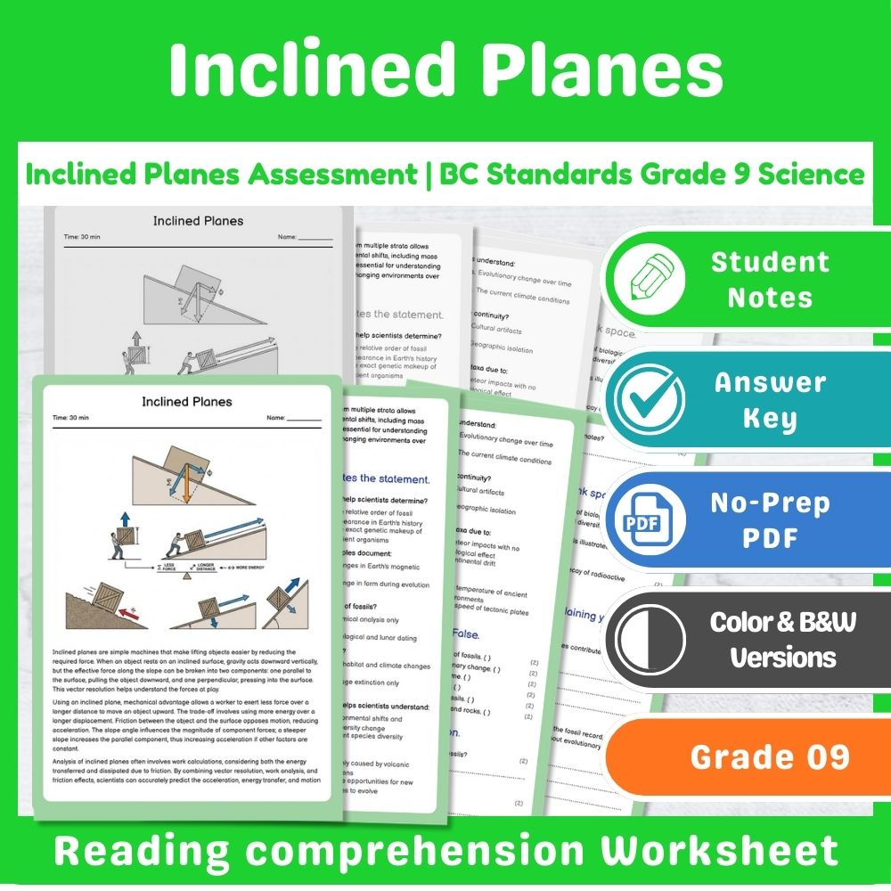 Grade 9 Science Mini Bundle – Forces and Motion Standards-Aligned Not Specified — included worksheet 8