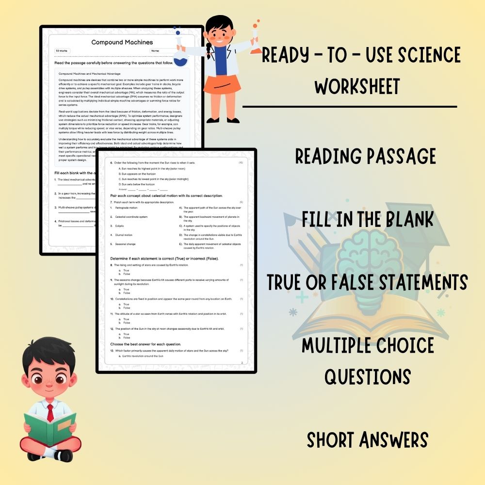 Grade 9 Science worksheet worksheet — Grade 9 Science | Compound Machines Worksheet (Ontario Standard) – PDF — page 2
