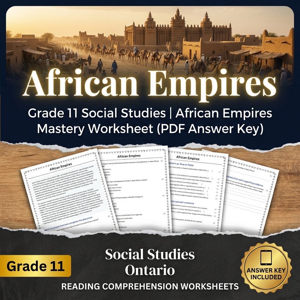 Grade 11 Social Studies UNIT Bundle | Civilizations, Trade & Cultural Exchange — included worksheet 3