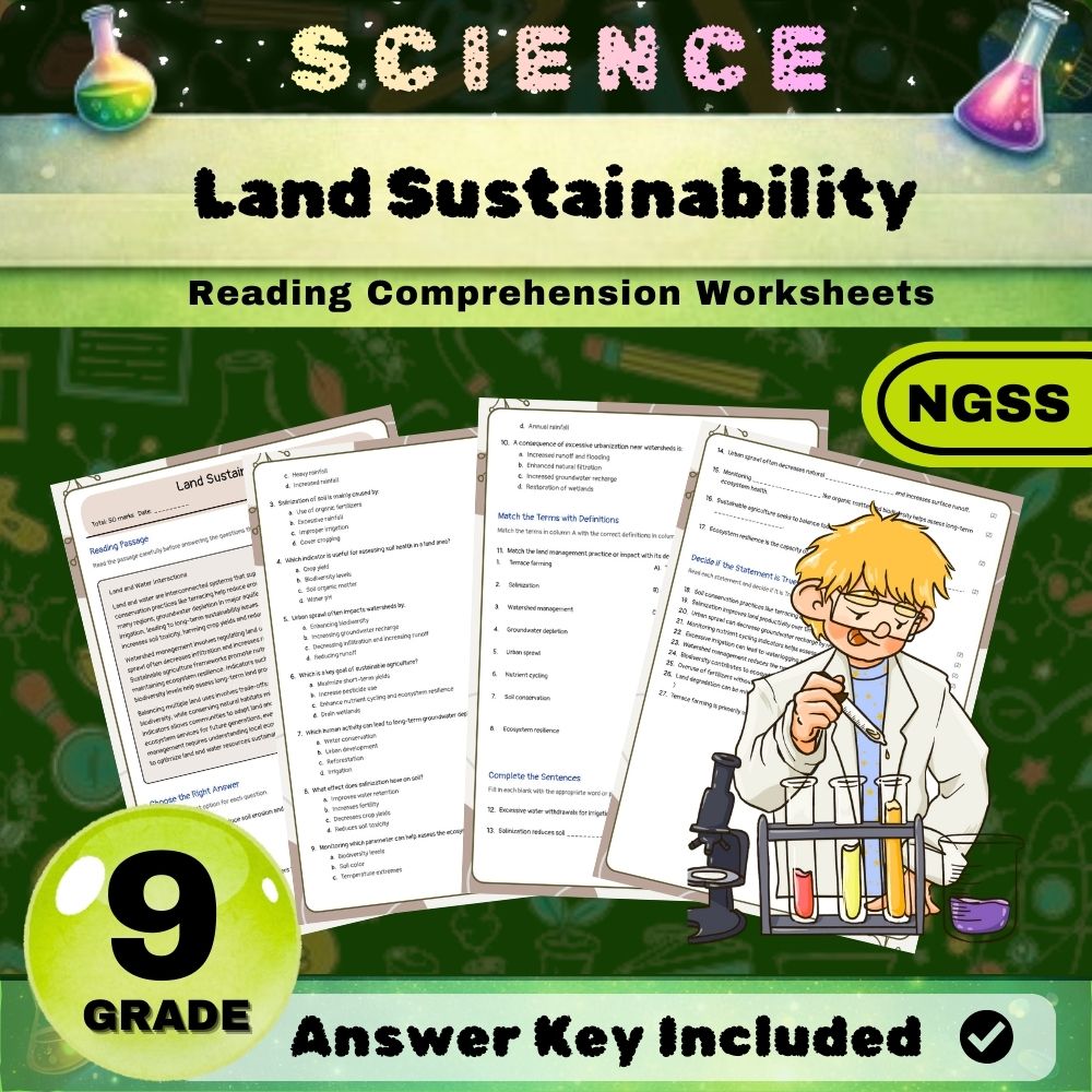 Grade 9 Science Bundle | NGSS Standards Worksheets for Comprehensive Instruction — included worksheet 20