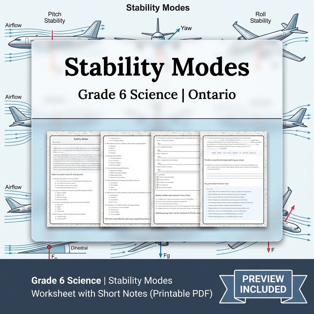 Grade 6 Science Lesson Group Bundle – Ontario Framework Worksheets — included worksheet 5