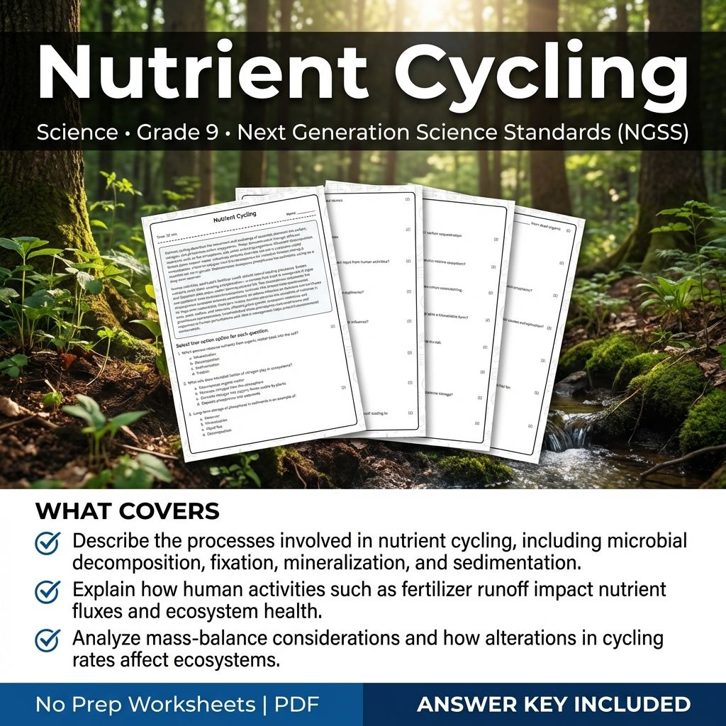 Grade 9 Science Worksheet Bundle | Physics, Biology, Earth & Energy Topics — included worksheet 17
