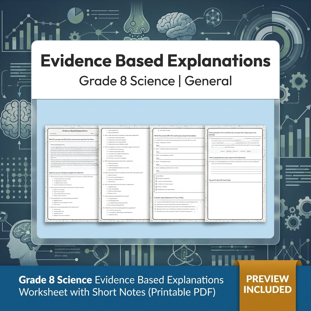 Grade 8 Science Data, Models & CER Full-Year Bundle: General Framework — included worksheet 14