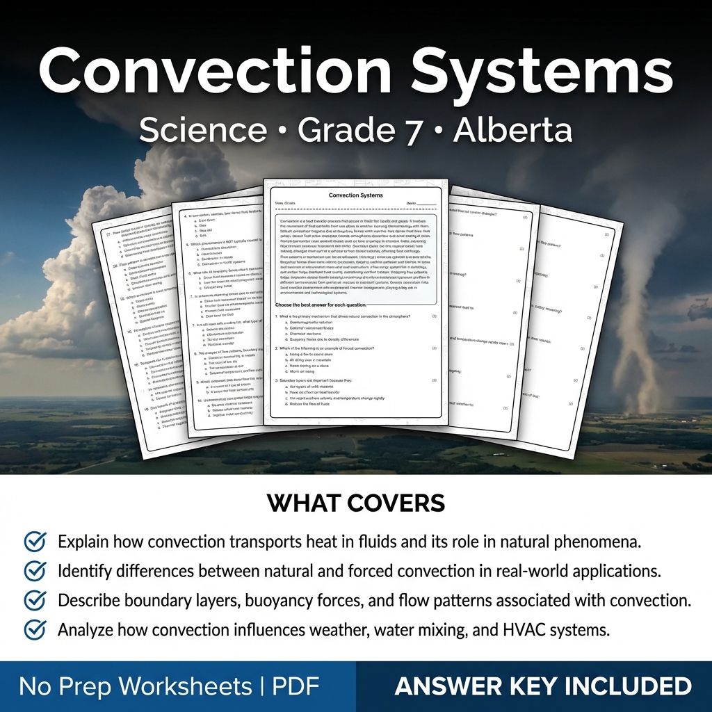 Convection Systems Worksheet for Grade 7 Science | Alberta Standards