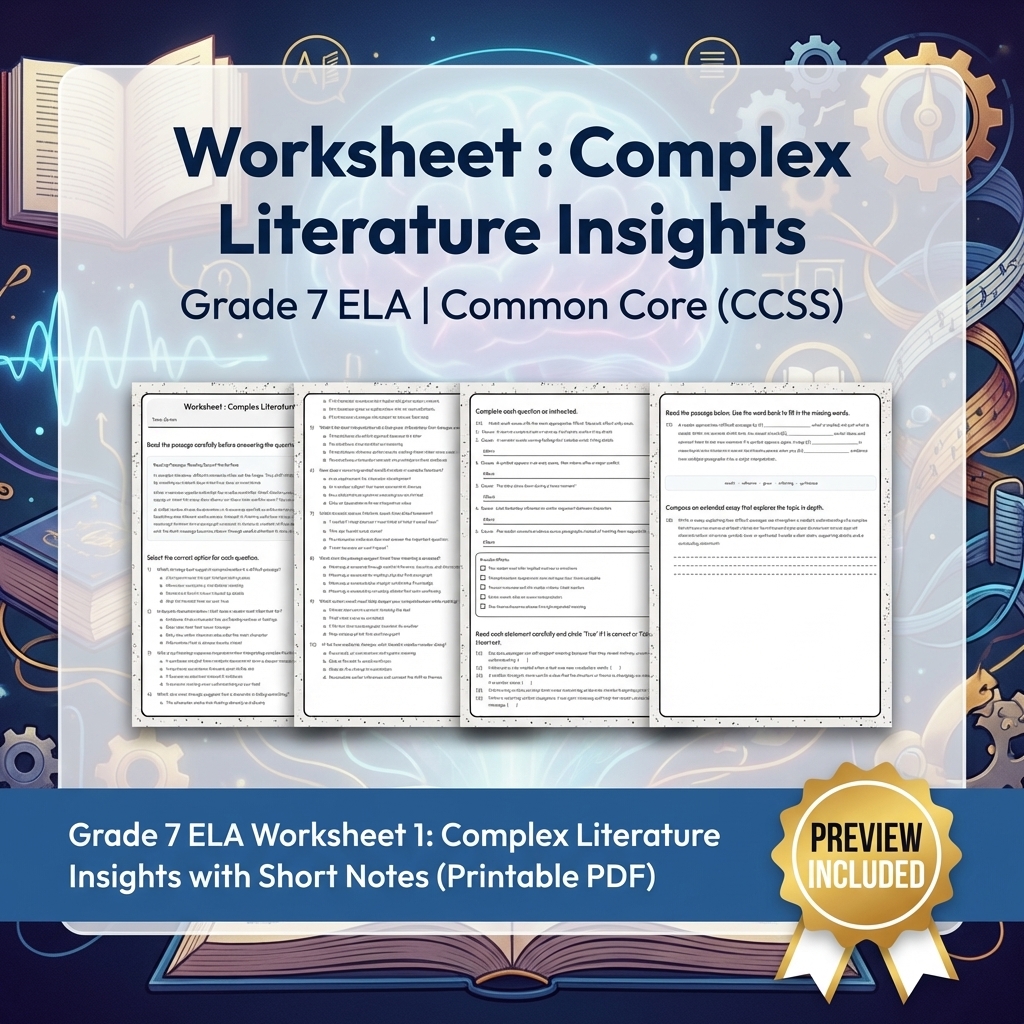Grade 7 Writing Routinely ELA Full-Year Bundle – Common Core (CCSS) — included worksheet 9