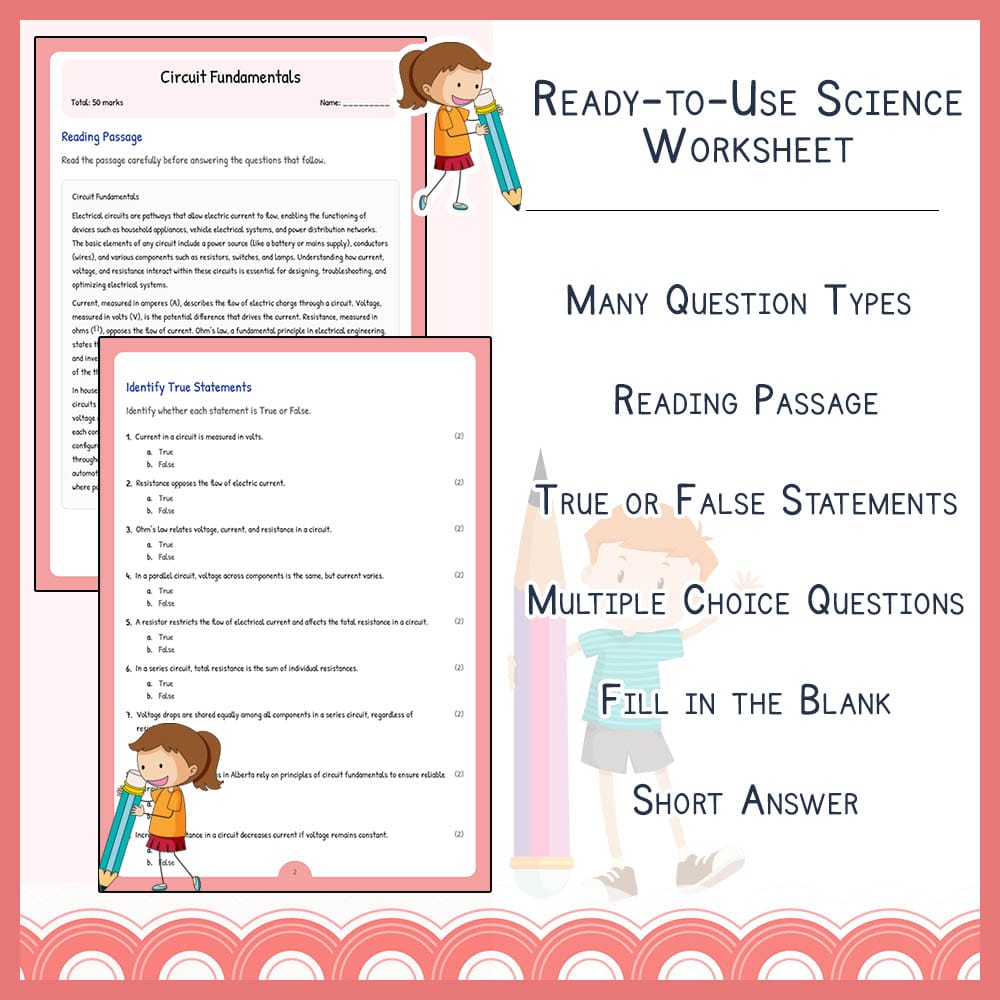 Grade 10 Science worksheet elena worksheet — Grade 10 Science | Circuit Fundamentals Worksheet | Alberta Standards — page 2