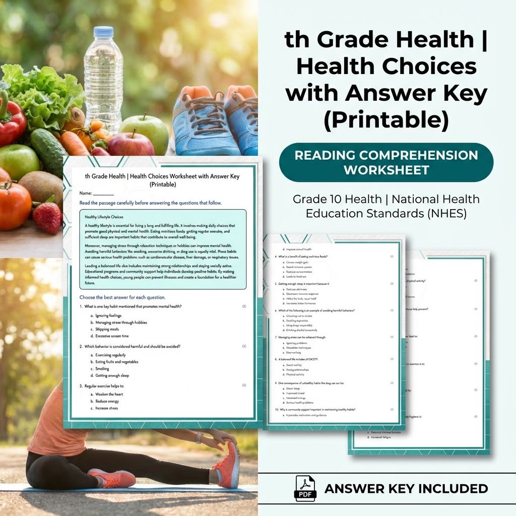 Grade 10 Health | Functional Health Concepts Unit & Worksheet Bundle  — included worksheet 1