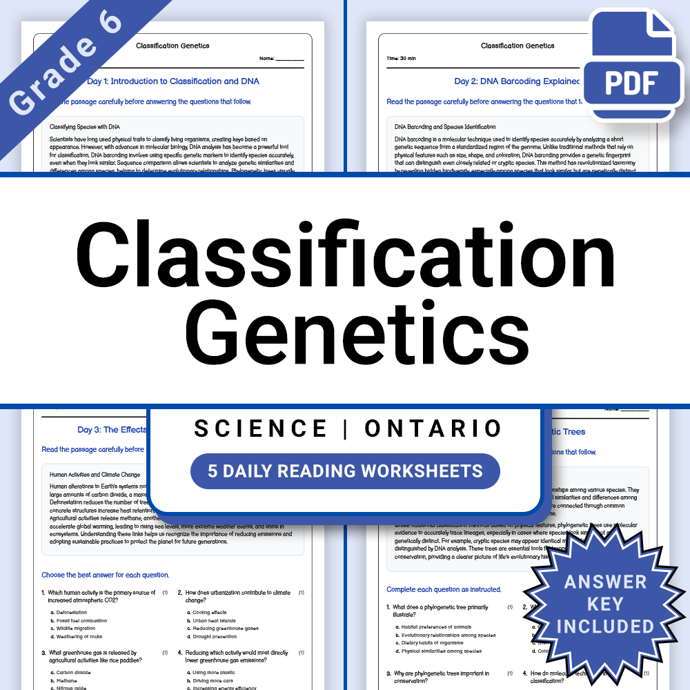 Grade 6 Science Biodiversity Lesson Bundle – Ecosystems and Conservation — included worksheet 8